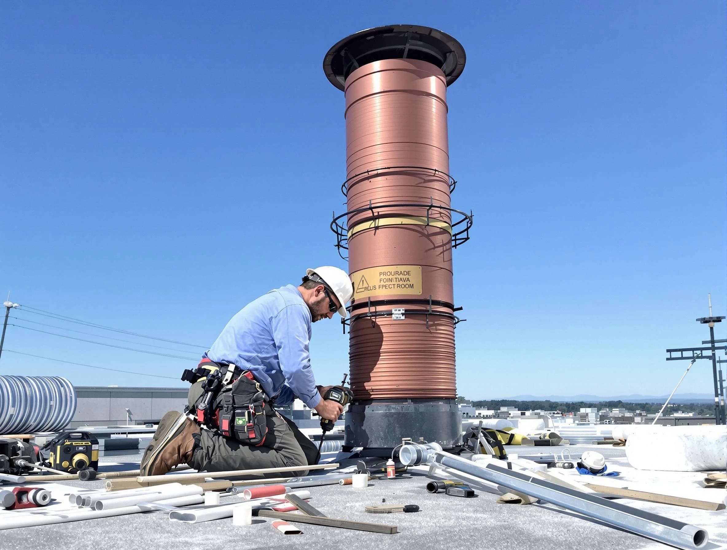 Installed chimney liner by Pawtucket Chimney Sweep in Pawtucket, RI