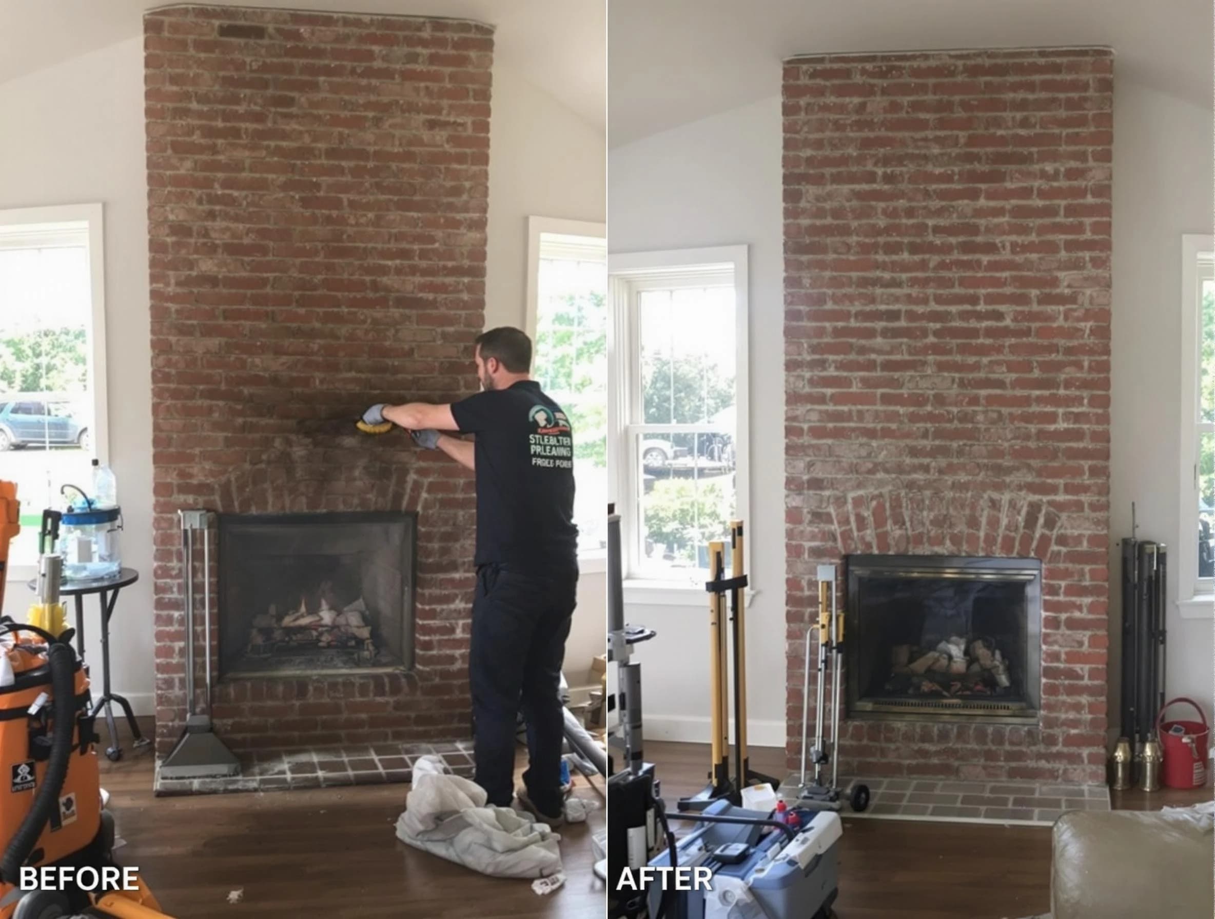 Finished chimney sweeping service by Pawtucket Chimney Sweep in Pawtucket, RI
