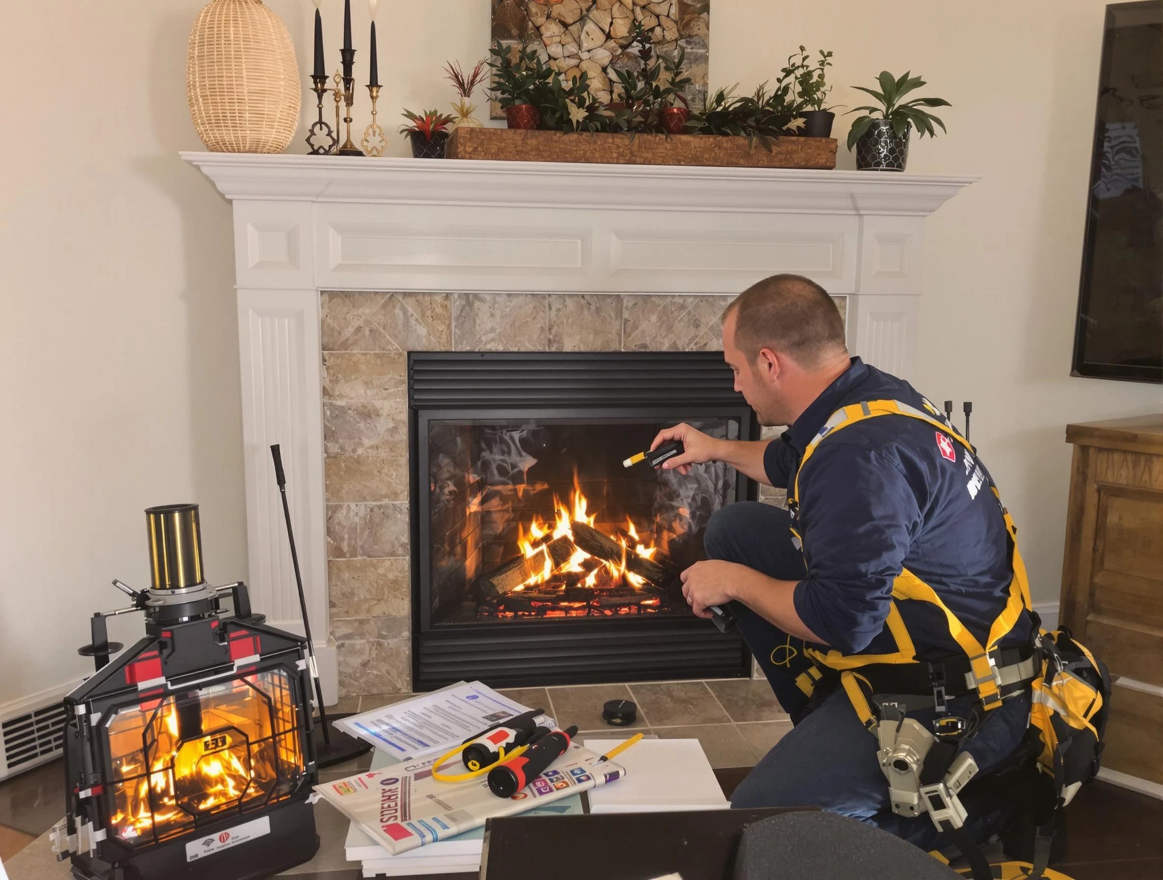 Safety-focused fireplace inspection by Pawtucket Chimney Sweep in Pawtucket, RI