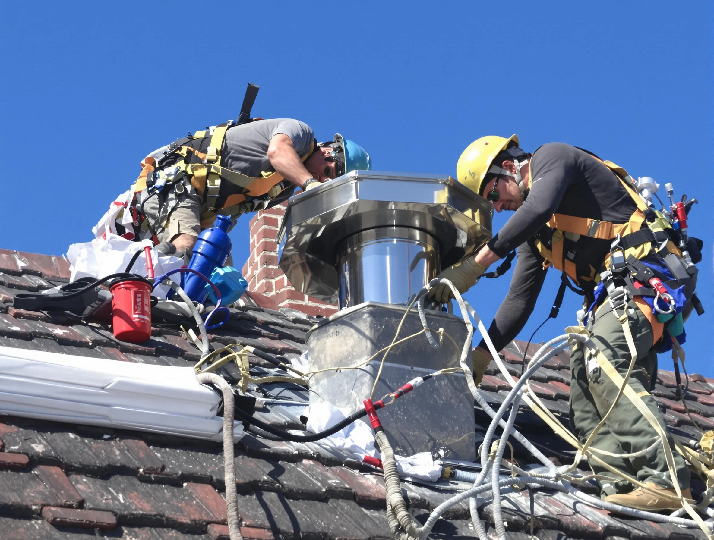 Protective chimney cap installed by Pawtucket Chimney Sweep in Pawtucket, RI