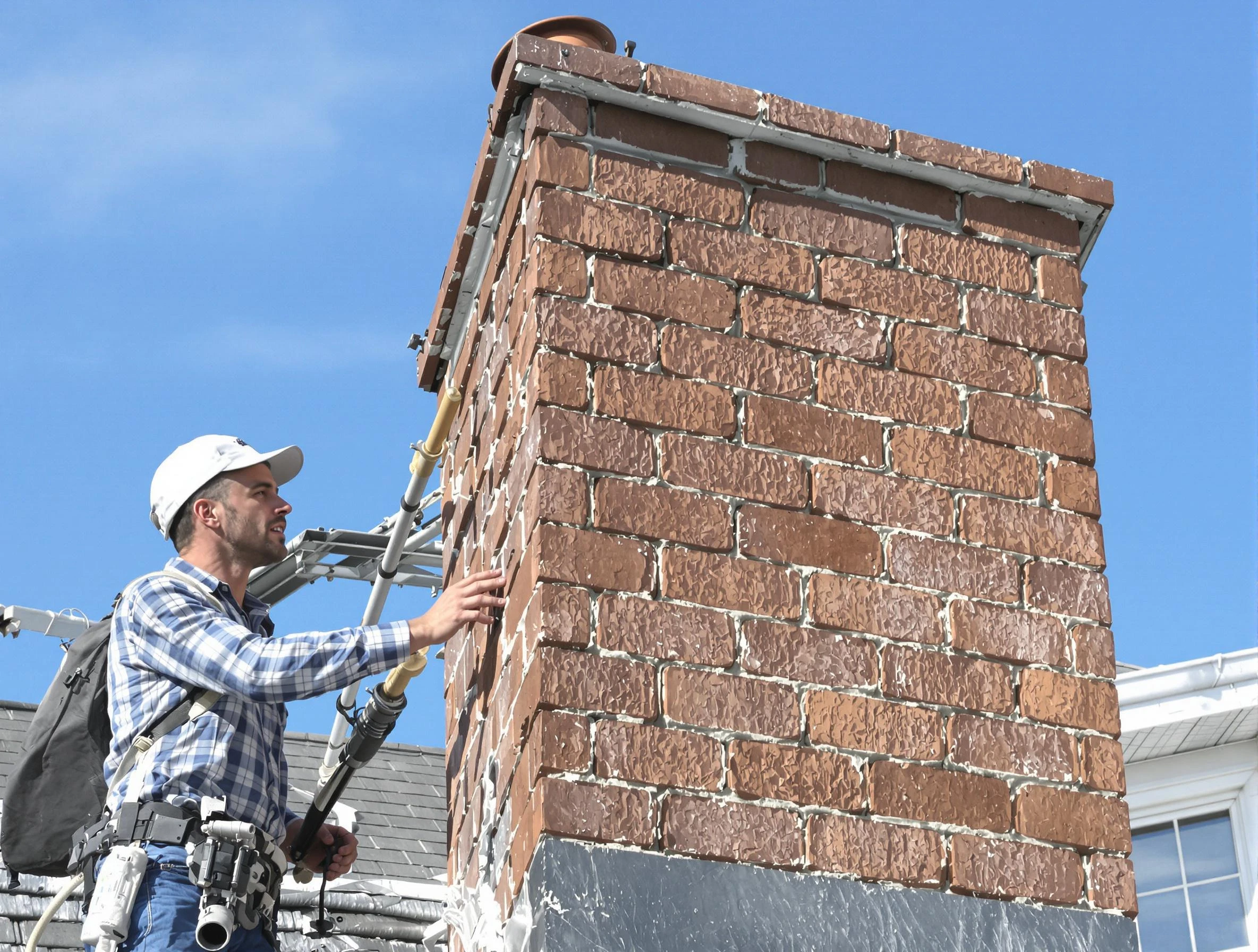 Brickwork for a chimney rebuild by Pawtucket Chimney Sweep in Pawtucket, RI
