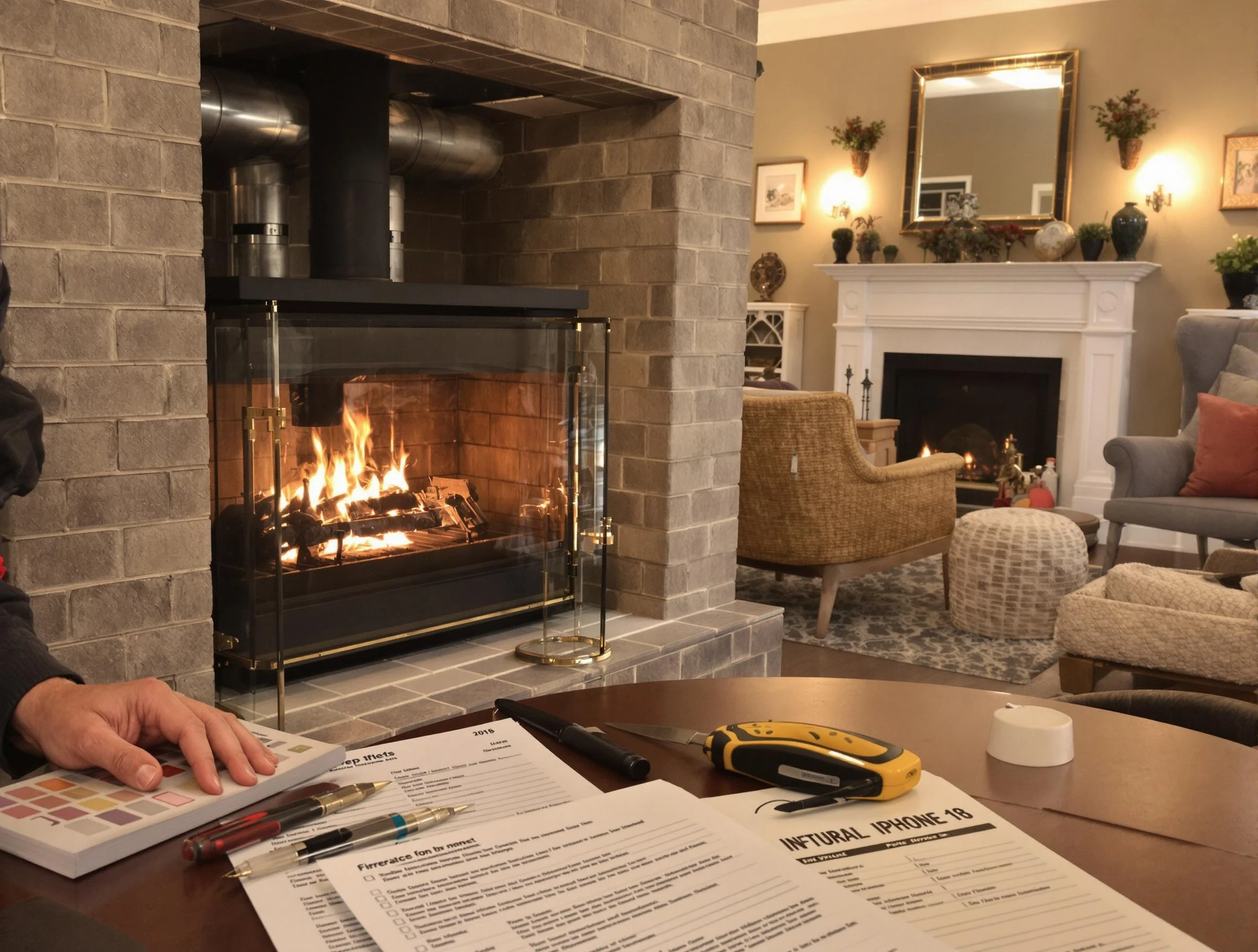 Pawtucket Chimney Sweep verifying fireplace safety measures in Pawtucket, RI