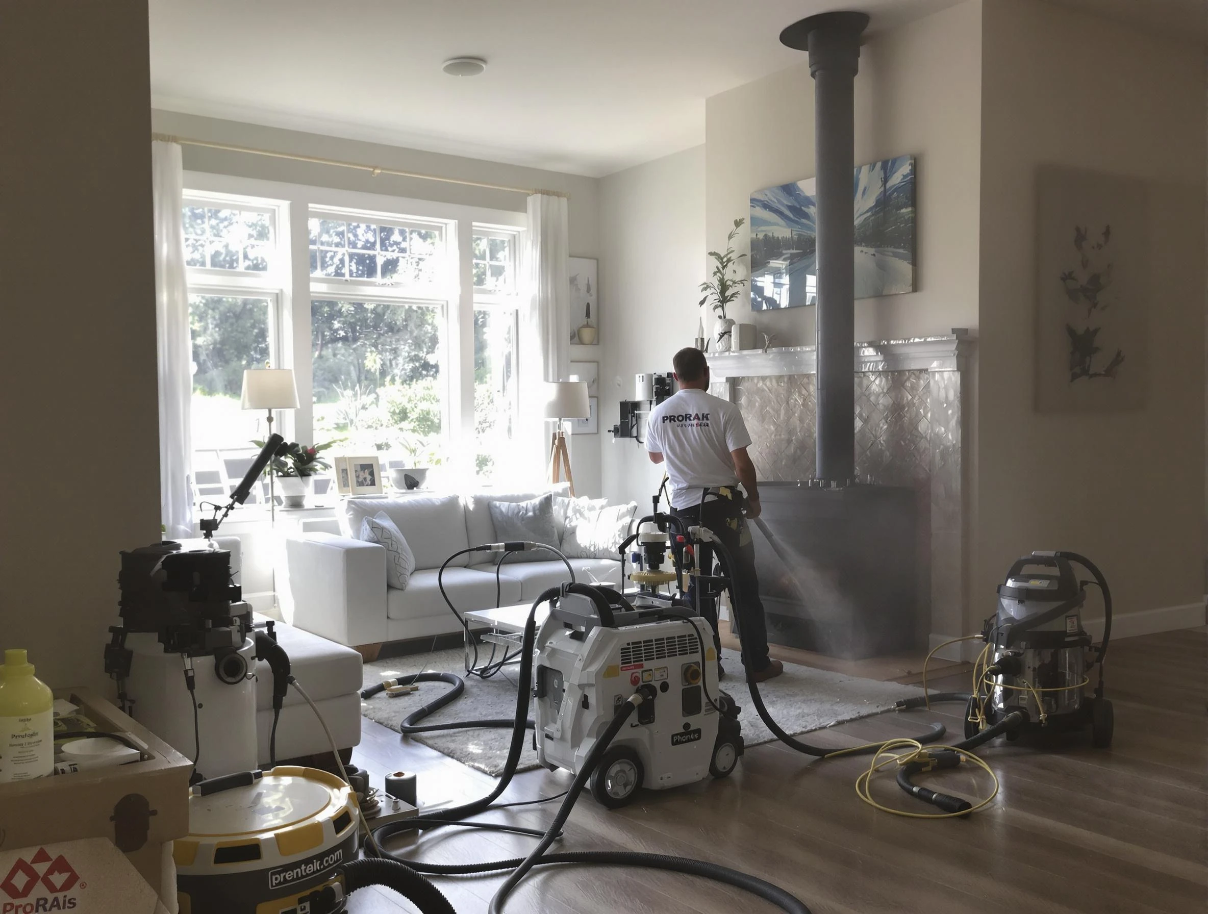 Soot removal service by Pawtucket Chimney Sweep for a fireplace in Pawtucket, RI